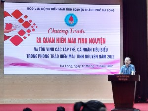 Chương trình hiến máu tình nguyện năm 2022. 