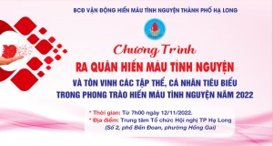 Chương trình Ra quân hiến máu tình nguyện 2022