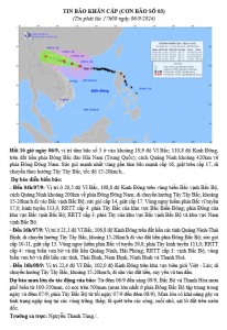 TIN BÃO KHẨN CẤP (CƠN BÃO SỐ 03)- Tin phát lúc 17 giờ ngày 06/9/2024