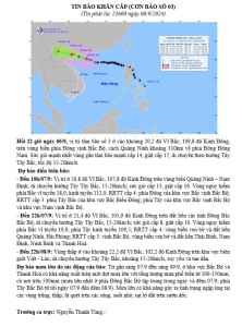 TIN BÃO KHẨN CẤP (CƠN BÃO SỐ 03)- Tin phát lúc 23 giờ ngày 06/9/2024