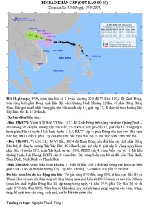 TIN BÃO KHẨN CẤP (CƠN BÃO SỐ 03)- Tin phát lúc 02 giờ ngày 07/9/2024