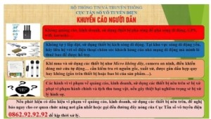 Cục tần số vô tuyến điện khuyến cáo người dân